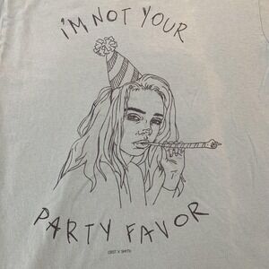 Obst x Smith Shirt Mens Medium Light Blue I'm Not Your Party Favor Graphic Tee